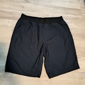 prAna Outdoor Hiking Run Breathe Shorts Men Blue Large Drawstring